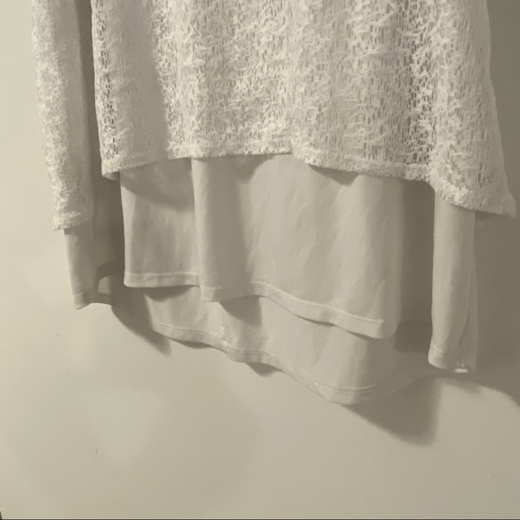 Alfani White Flowy Dressy Tank Blouse | Size XS - Picture 3 of 7